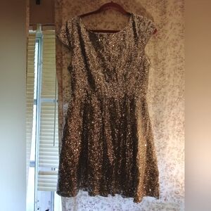 Silver Sequin Dress